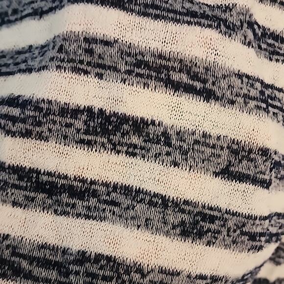 A.N.A Dark Blue/Winter White Striped Top, 1X - Picture 6 of 7